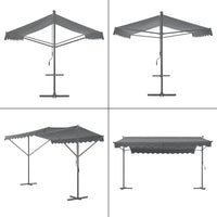 Tenda da sole Autoportante 'Selenizza' (Lu x La x A) 400 x 300 x 260 cm Inclinazione Tenda Regolabile - Grigio Scuro