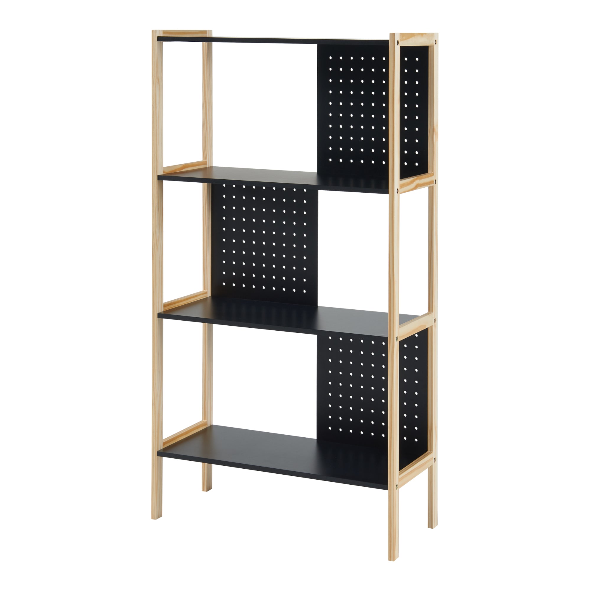 Scaffale Dønna Libreria 120 x 63 x 28 cm Nero /Effetto Legno [en.casa]