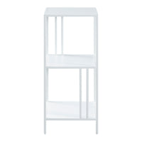 Scaffale Basso Kumlinge in Acciaio a 3 Ripiani Quadrati 80 x 35 x 35 cm Bianco [en.casa]