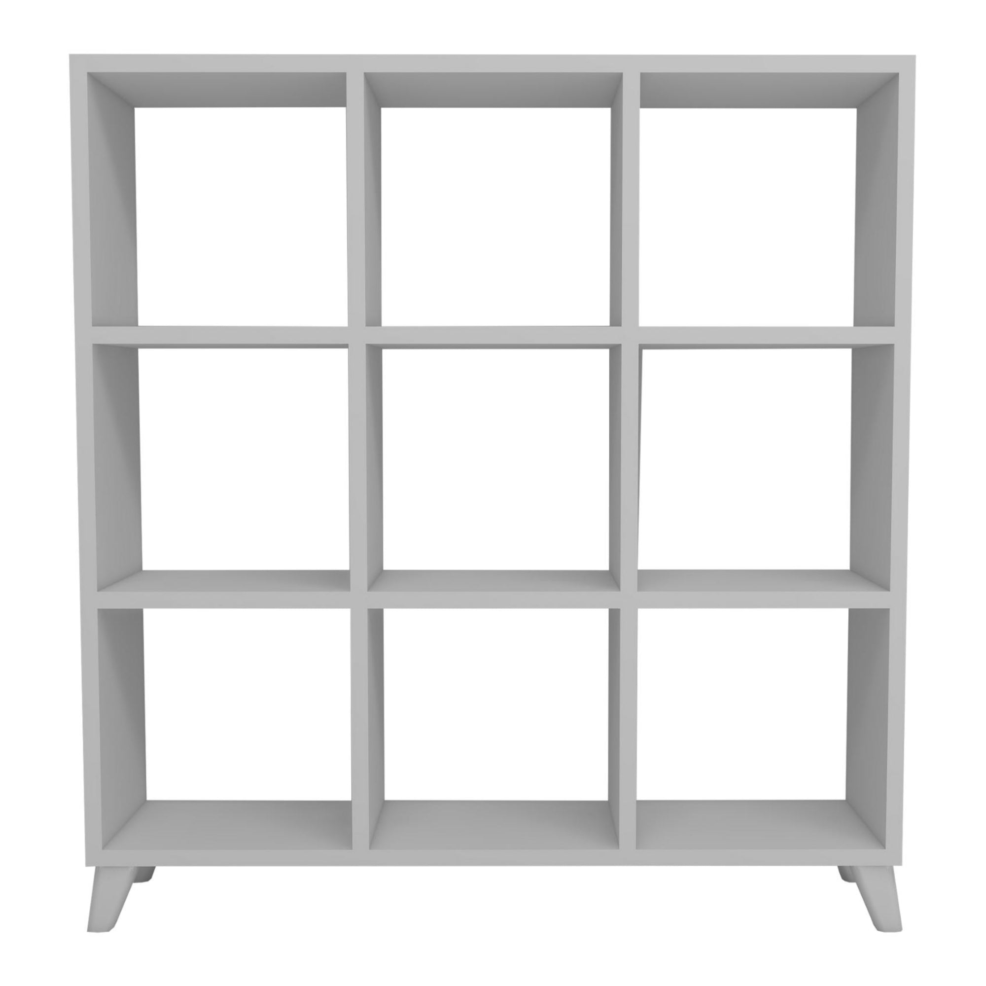 Libreria 'Svedala' Scaffale da Terra con 9 Scomparti Aperti a Forma di Cubo Mobile Espositore - Bianco [en.casa]