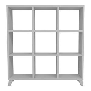 Libreria 'Svedala' Scaffale da Terra con 9 Scomparti Aperti a Forma di Cubo Mobile Espositore - Bianco [en.casa]