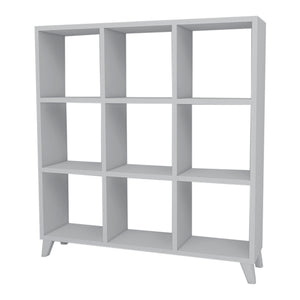 Libreria 'Svedala' Scaffale da Terra con 9 Scomparti Aperti a Forma di Cubo Mobile Espositore - Bianco [en.casa]