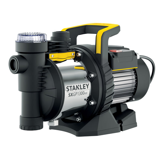 Stanley SXGP1300XFE Pompa Autoadescante per Acque Chiare (1300 W, Portata max. 4.200 l/h, Prevalenza max. 50 m)