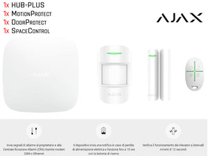 StarterKit Plus Hub 2 4g AJAX + MotionProtect + DoorProtect + SpaceControl