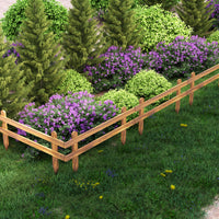 Bordure da Giardino 'Krà¶lpa' in Set da 2 Pezzi Bordo per Aiuole Bordo per Prato in Legno di Pino 2x 100 cm - color