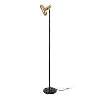 Lampada da Terra Namsos a Luce Diretta Alta 156 cm Nero / color Oro lux.pro