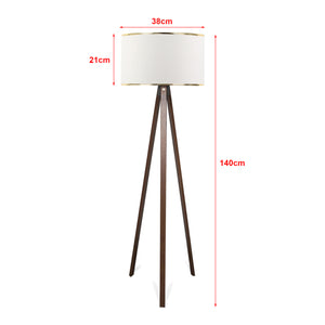 Lampada da Terra 'Newport' - Altezza 140 cm - Piantana Tripode Lampada a Treppiedi con Paralume in PVC / Tessuto -