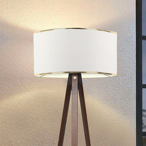 Lampada da Terra 'Newport' - Altezza 140 cm - Piantana Tripode Lampada a Treppiedi con Paralume in PVC / Tessuto -