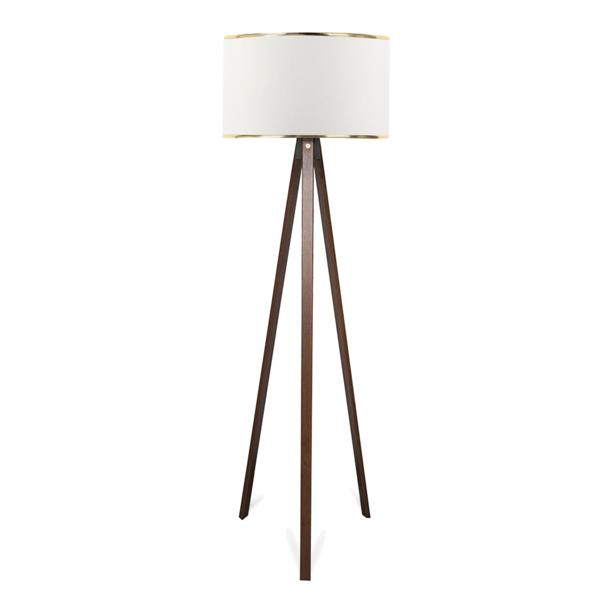 Lampada da Terra 'Newport' - Altezza 140 cm - Piantana Tripode Lampada a Treppiedi con Paralume in PVC / Tessuto -