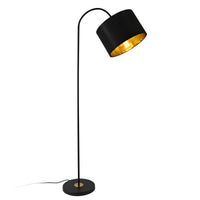 [lux.pro] Lampada da Terra Toledo Altezza 173 cm Paralume 35 x 23,5 cm E27 60W Metallo Tessuto Nero