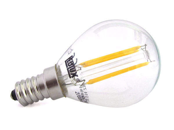 Stock 4 Lampade Filo Led Con Filamento E14 G45 4W 360 Gradi Bianco Caldo 2700K Bulbo Globo Piccolo Sfera