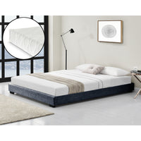 Corium Struttura Letto Imbottito con Materasso a Schiuma Fredda 180 x 200 cm Letto Matrimoniale con Rivestimento in