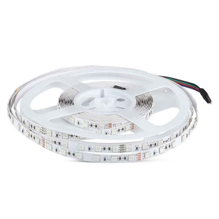 V-TAC VT-5050 60-24V Strisce Strip LED SMD5050 9W/mt Bobina 5mt 60 LED/mt 24V RGB IP20 SKU 2591