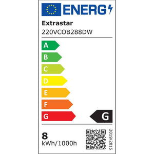 Striscia Luminosa COB 50M 8W/M 220V-240V Luce Calda 3000K 600lm IP65 CRI=80 Angolo 180°