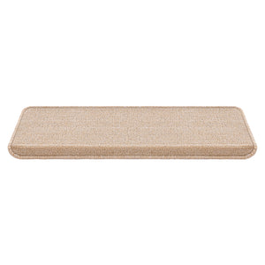 Set da 15 Tappeti Coprigradini per Scale Interne - Rettangolare - Beige [en.casa]