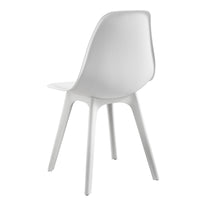 [en.casa] Sedie per Sala da Pranzo Design 83 x 54 x 48 cm Set di 2 Pezzi Plastica Bianco