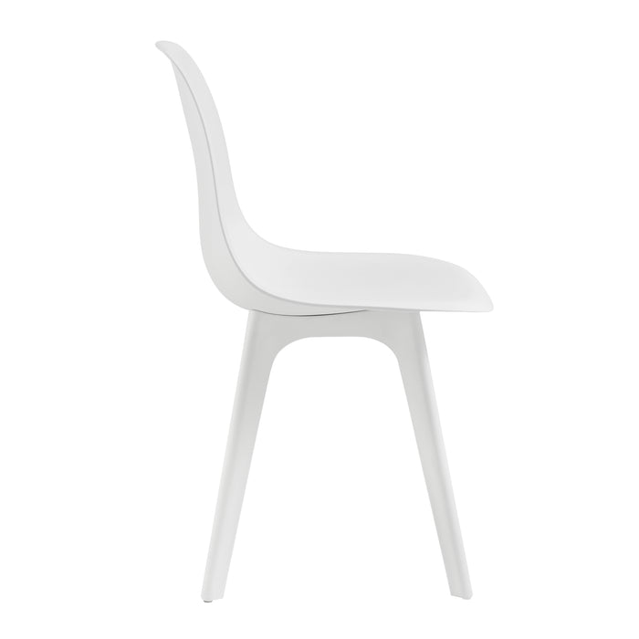 [en.casa] Sedie per Sala da Pranzo Design 83 x 54 x 48 cm Set di 2 Pezzi Plastica Bianco