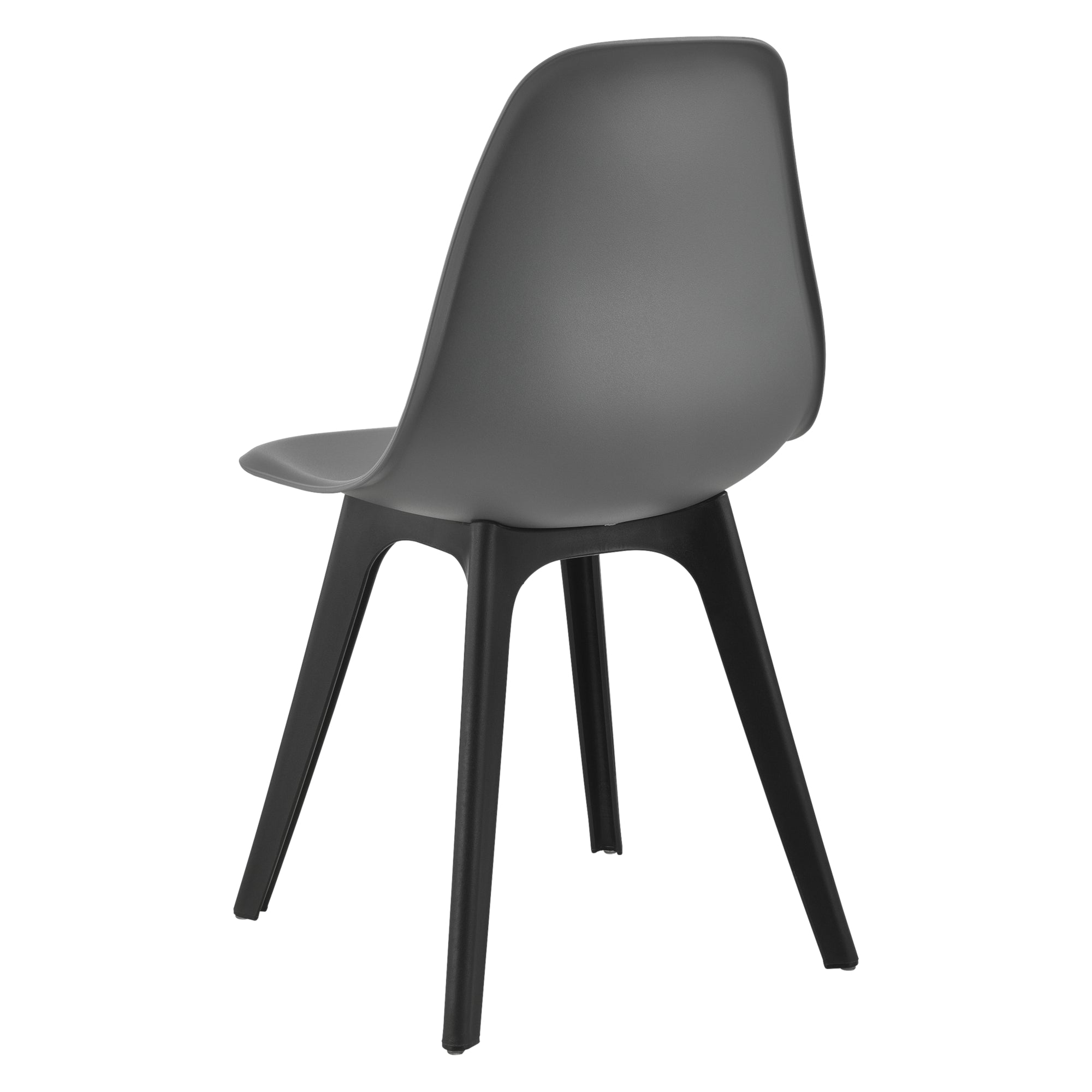 [en.casa] Sedie per Sala da Pranzo Design 83 x 54 x 48 cm Set di 2 Pezzi Plastica Grigio/Nero