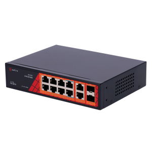 Switch Hi-PoE 8 porte PoE + 2 SFP + 2 RJ45 GigaBit 10/100/1000Mbps