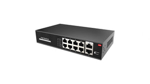 Switch PoE 8 porte PoE + 2 Uplink Lan RJ45 10/100