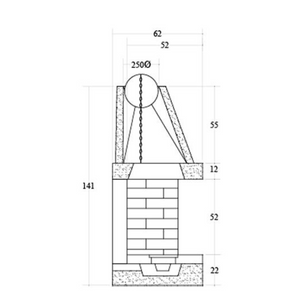 Camino legna prefabbricato refrattario focolare semiaperto qr100f2lat riscaldamento