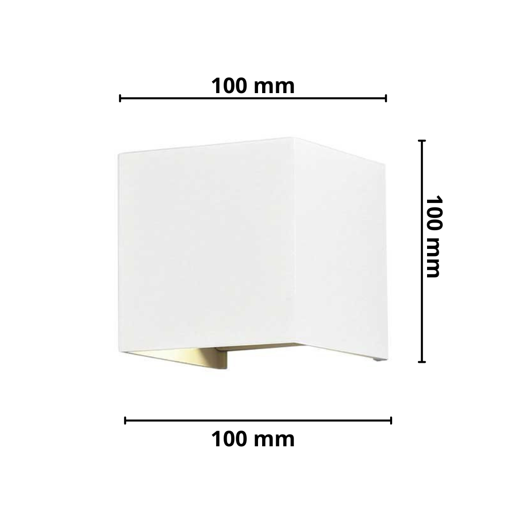 Applique led wall formato cubo colore bianco potenza 12 watt luce naturale 4000k