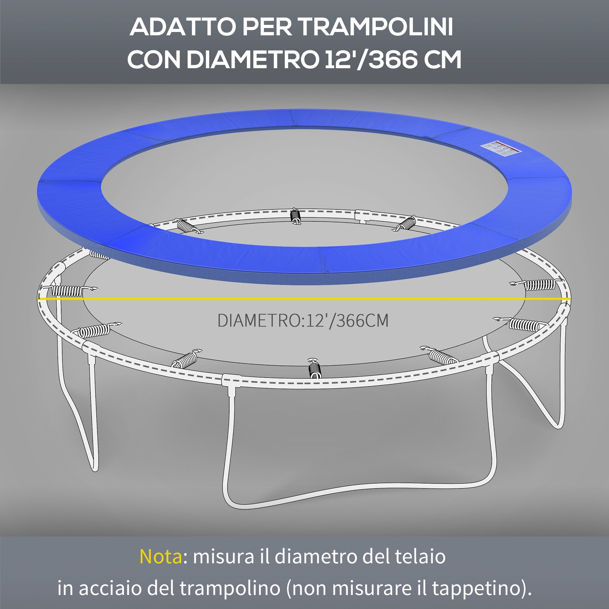 Copertura di Protezione per Trampolino Elastico Ø366 cm  Blu