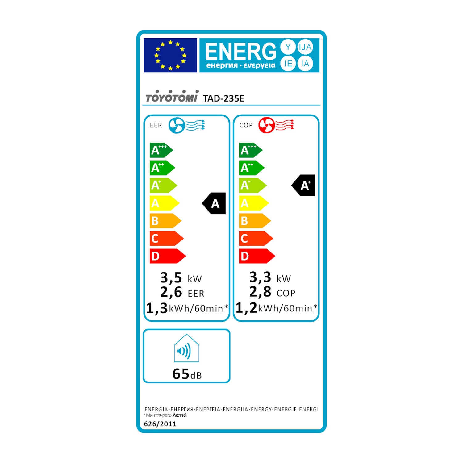 Condizionatore Portatile 4 In 1 Con Pompa Di Calore Toyotomi Tad-2235E Classe A