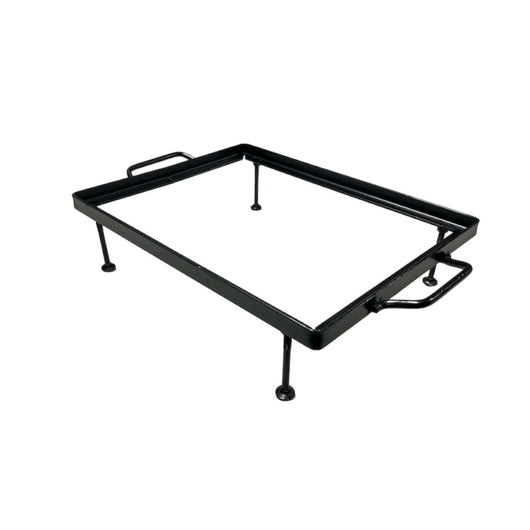 Telaio ferro supporto  per pietra lavica ollare cm 40x30x10h con piedini rimovibili