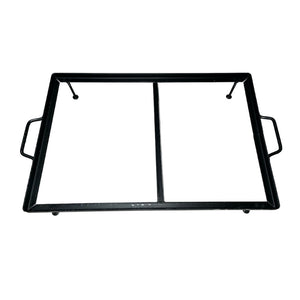 Telaio ferro supporto  per pietra lavica ollare cm 60x40x10h con piedini rimovibili