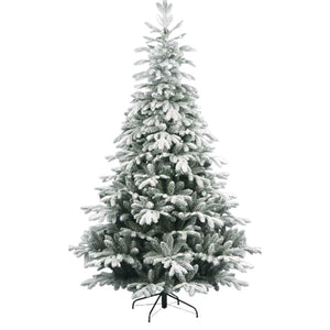 Albero di Natale realistico Innevato alto 180 cm realizzato in PE+PVC floccato