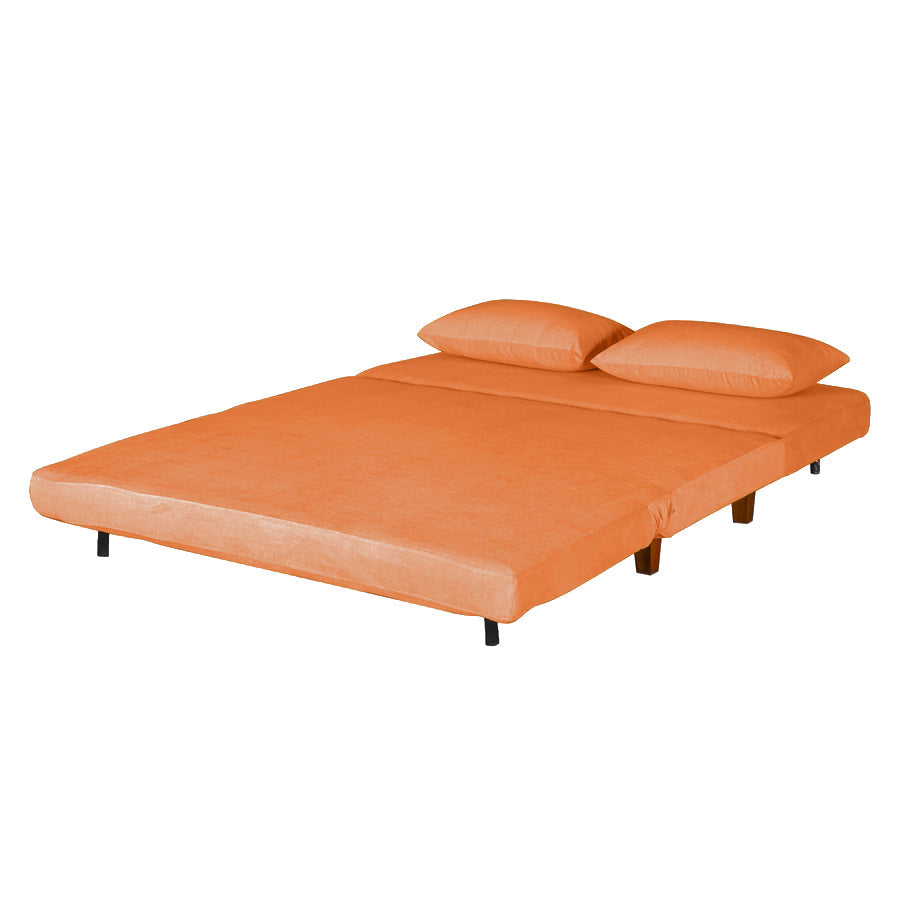 Divano Letto 2 Posti 146x91x82 cm in Tessuto Arancione