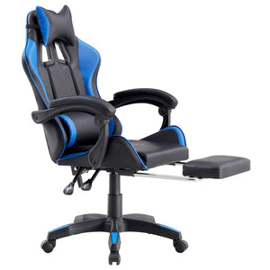 Sedia da Gaming Ergonomica in Similpelle Blu/Nera