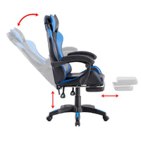 Sedia da Gaming Ergonomica in Similpelle Blu/Nera