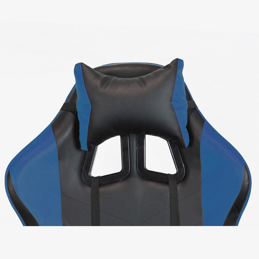 Sedia da Gaming Ergonomica in Similpelle Blu/Nera