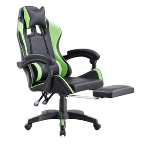 Sedia da Gaming Ergonomica in Similpelle Verde/Nera