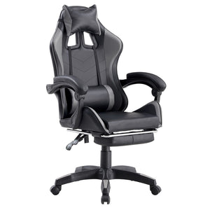 Sedia da Gaming Ergonomica in Similpelle Grigio/Nera