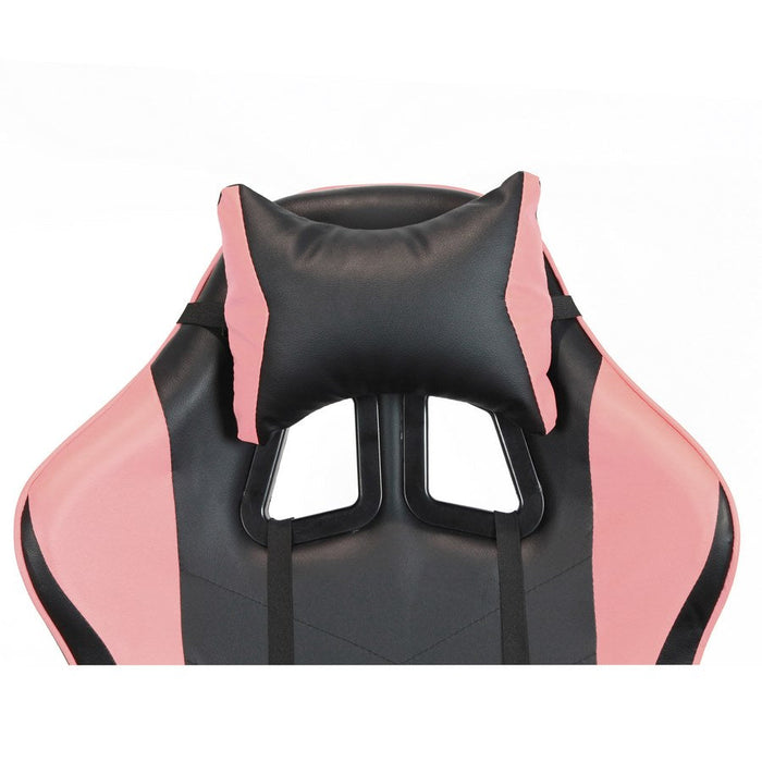 Sedia da Gaming Ergonomica in Similpelle Rosa/Nera