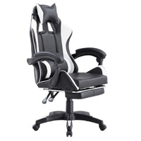 Sedia da Gaming Ergonomica in Similpelle Bianco/Nera