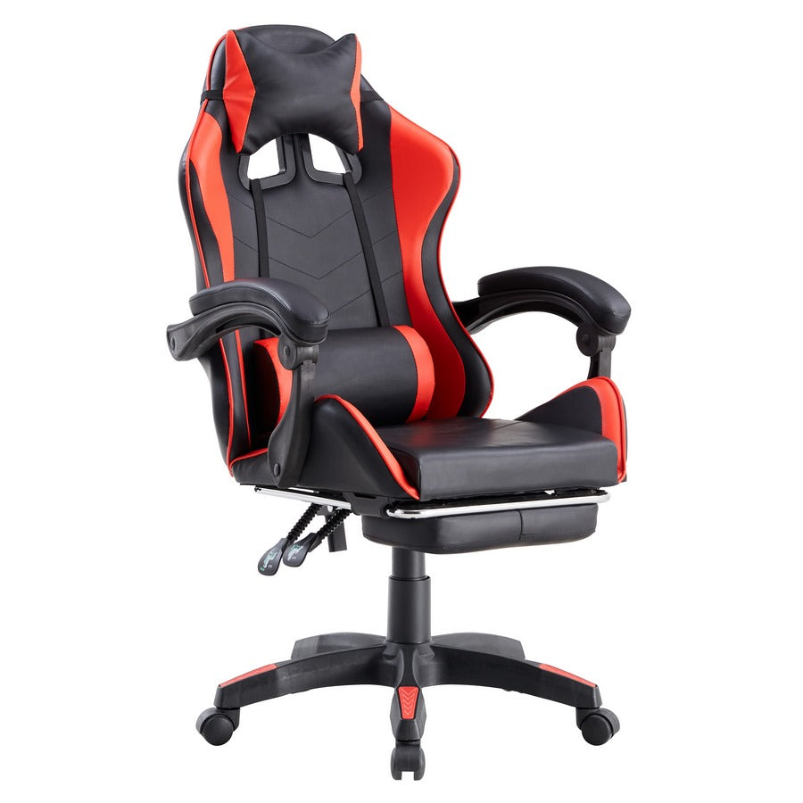 Sedia da Gaming Ergonomica in Similpelle Rosso/Nera