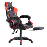 Sedia da Gaming Ergonomica in Similpelle Rosso/Nera