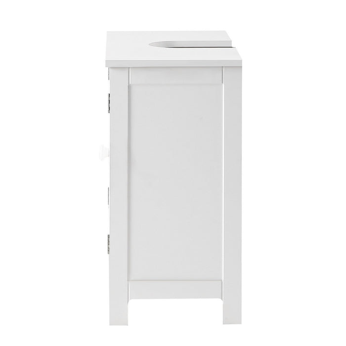 Mobiletto bagno sottolavabo a 2 ante bianco Caroline 60x30x60 cm