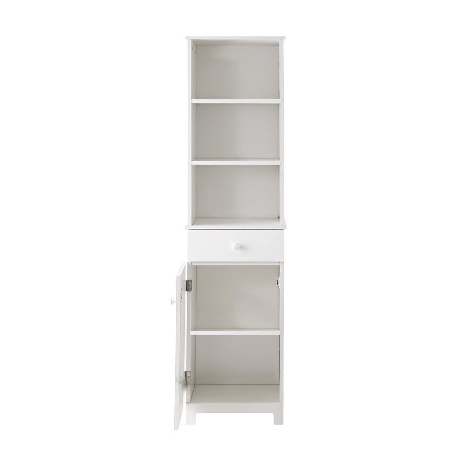 Mobile colonna per bagno Aloe 38x34x161 cm bianco