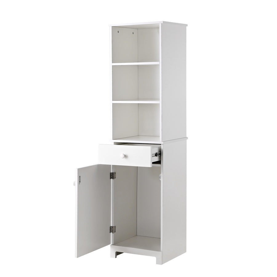 Mobile colonna per bagno Aloe 38x34x161 cm bianco