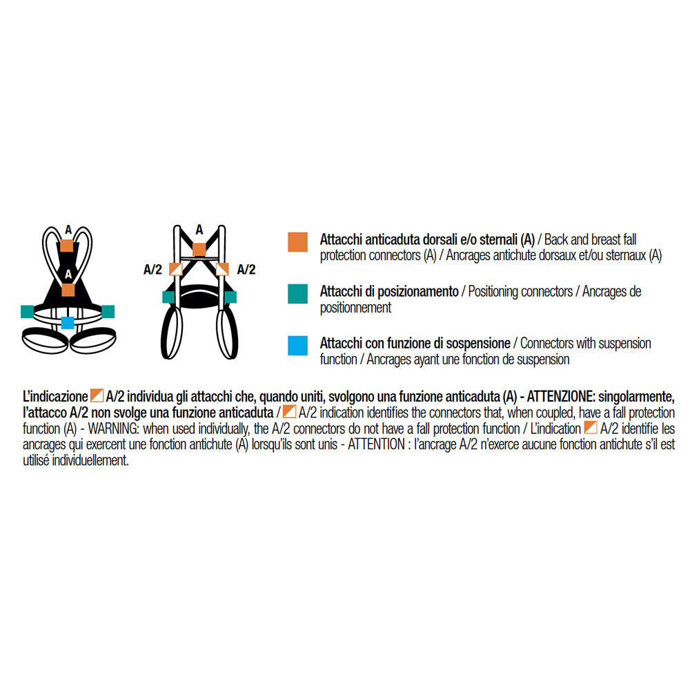 IMBRACATURA ANTICADUTA DI SICUREZZA ANTINFORTUNISTICA GAMMA 2 M/XL KAPRIOL 27973