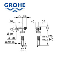 Galleggiante grohe scarico water 43537000