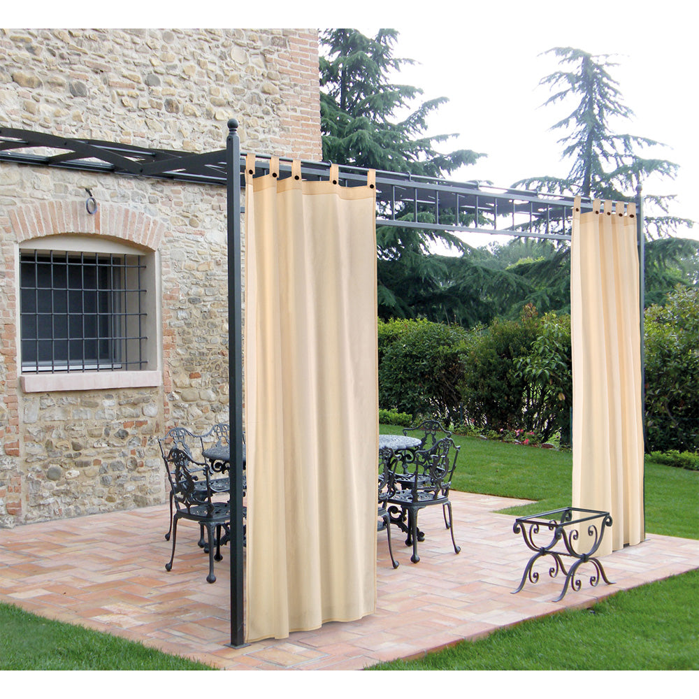 TENDA PER GAZEBO CON PASSANTI E BOTTONI cm.160 x H.270 - beige -