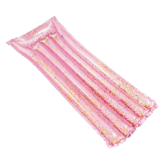 MATERASSINO GONFIABILE GLITTERATO 'PINK' cm 170 x 53 x 15 INTEX