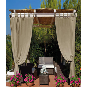 TENDA PER GAZEBO CON PASSANTI E BOTTONI TIPO 'LUX' cm.140 x H.270 - tortora MADE IN ITALY