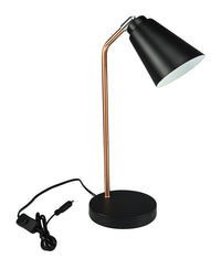 Lampada da tavolo in metallo nero, abat jour mod. Brooke TL10BRME